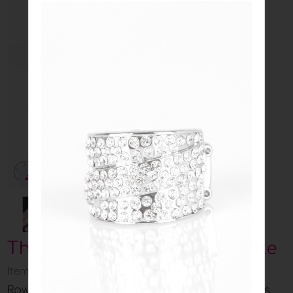 Silver diamond ring - Picture 2 of 2